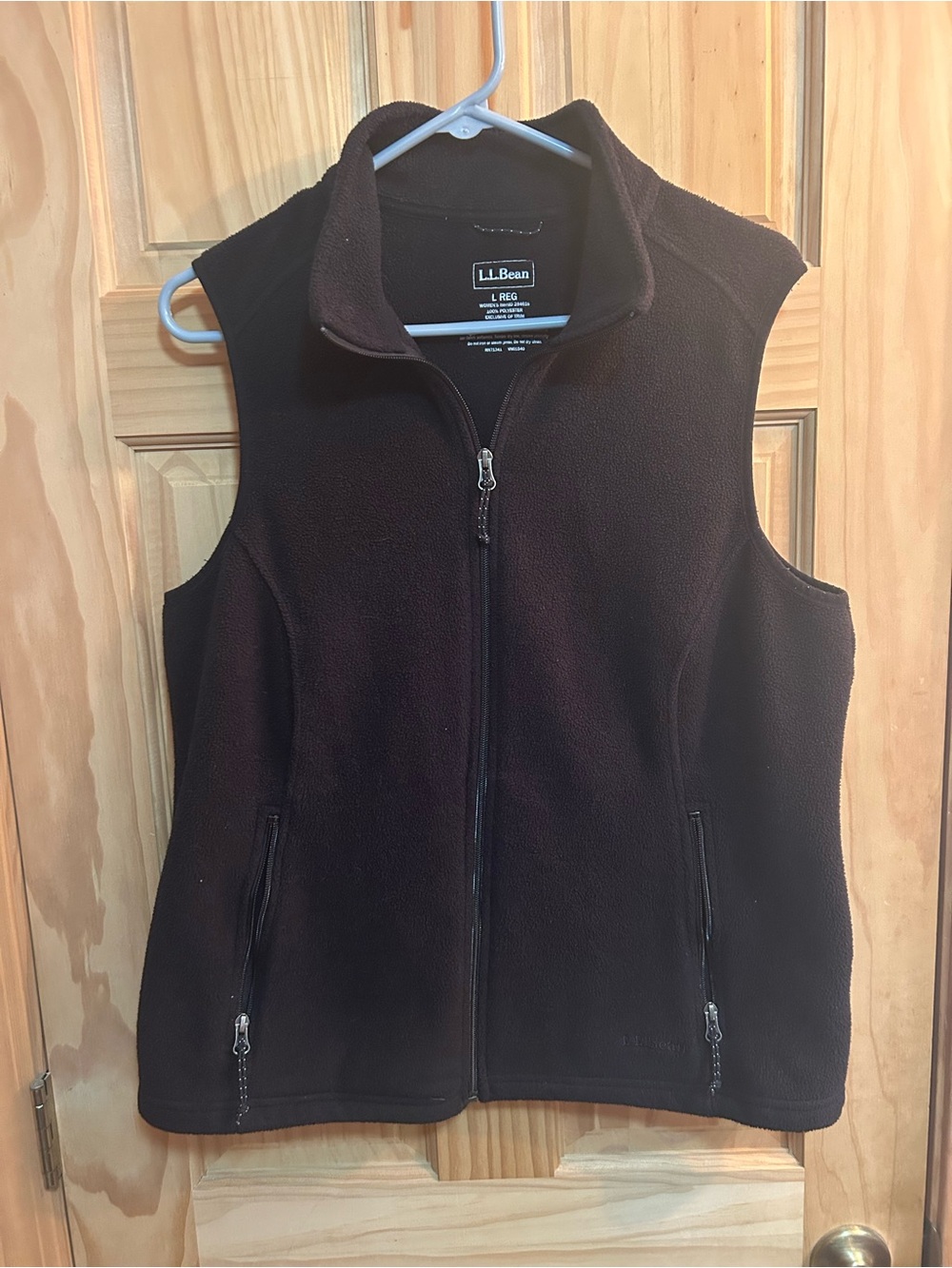 L.L. Bean Women's Black Fleece Vest with Zip Pockets